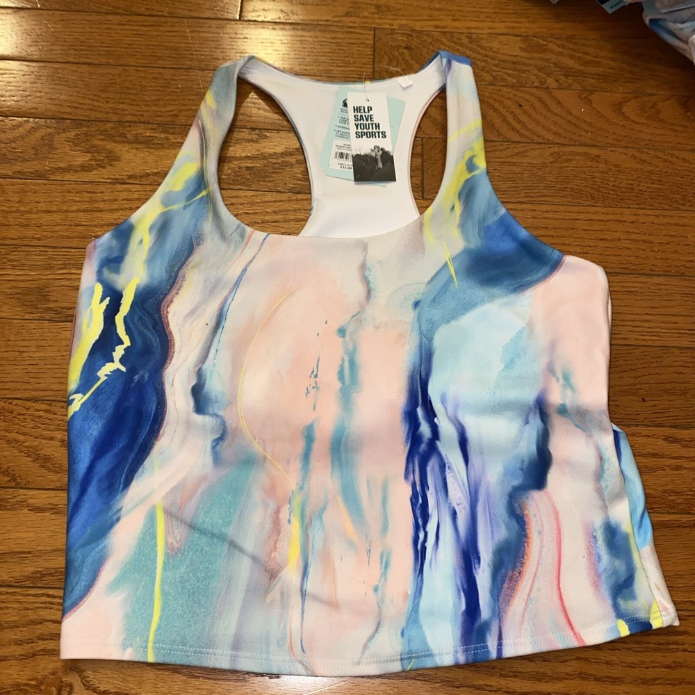 DSG Women's XS Momentum Crop Tank Shelf Bra New